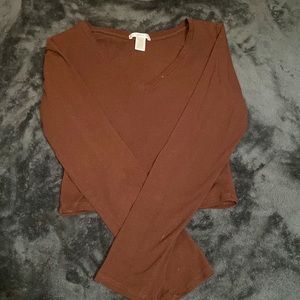 Brown Cropped Long Sleeve 𓆩❤︎𓆪